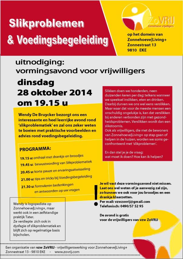 2014-10-28 Vorming Slikproblemen en voedingsbegeleiding