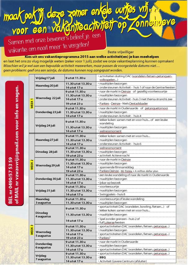 20150623 oproep vakantieactiviteiten 2015