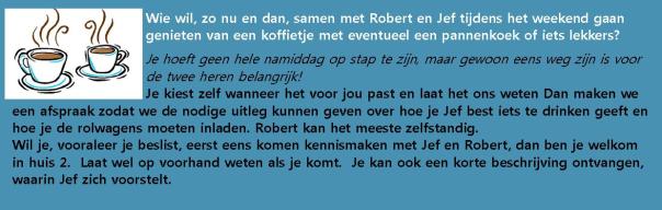 met Robert en Jef op de koffie